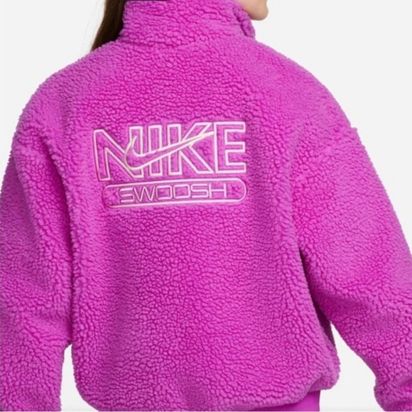 Nike Women's Winter Plush Swoosh Jacket Oversized XS NWOT AND NEVER WORN - Picture 2 of 3